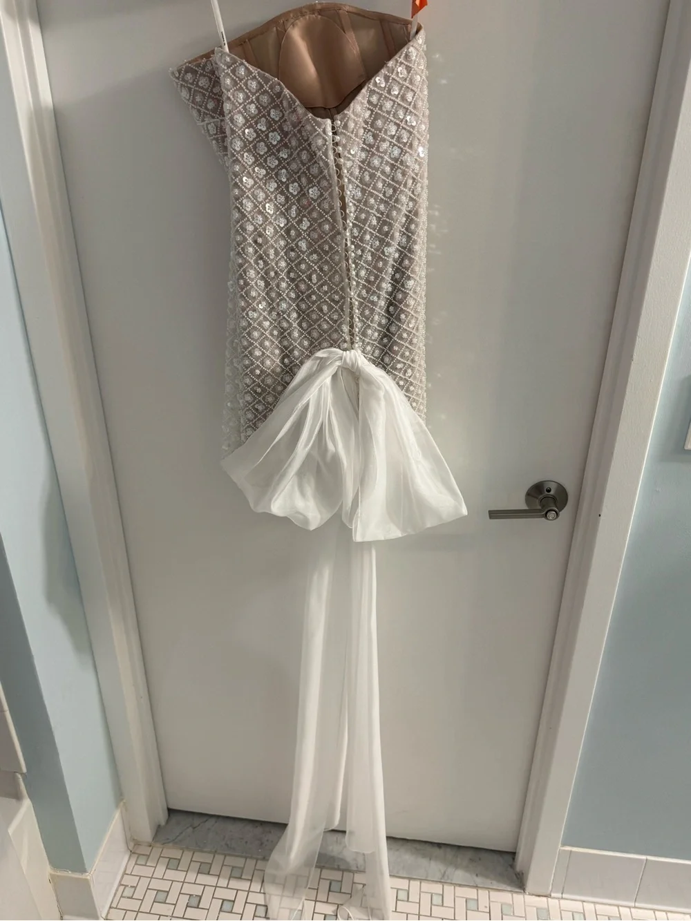 Watters Crescendo strapless bow mini dress - Picture 4 of 7